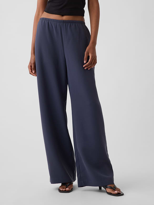 Easy Wide-Leg Pants