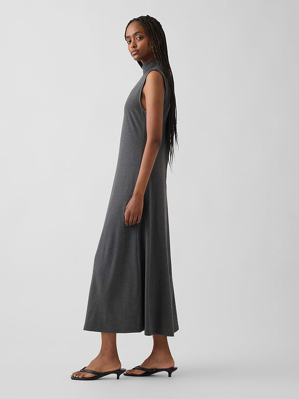 Mockneck Maxi Dress