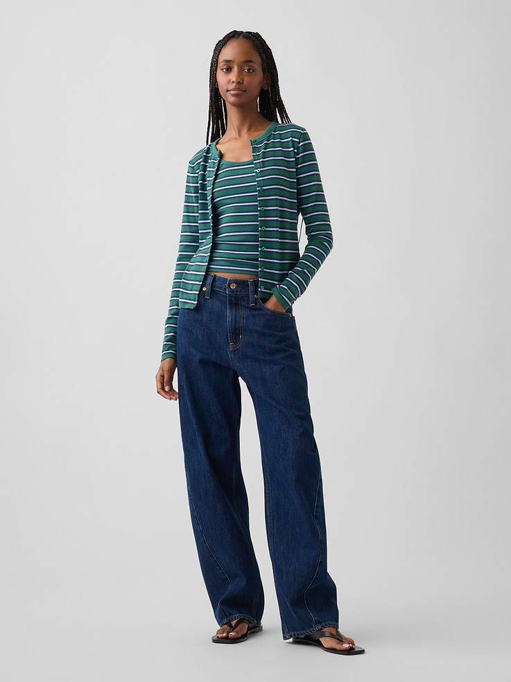 Image 2 of 5, Modern Crewneck Cardigan