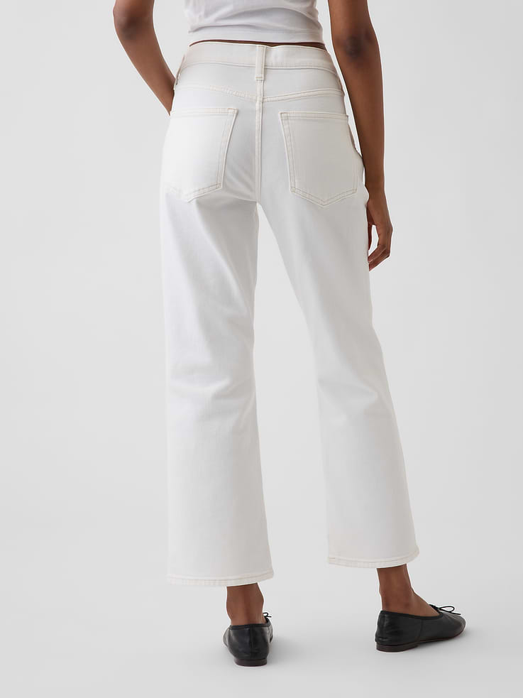 Image number 4 showing, Mid Rise Flare Crop Jeans