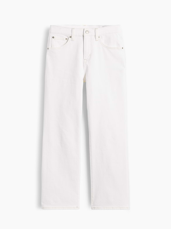 Mid Rise Flare Crop Jeans