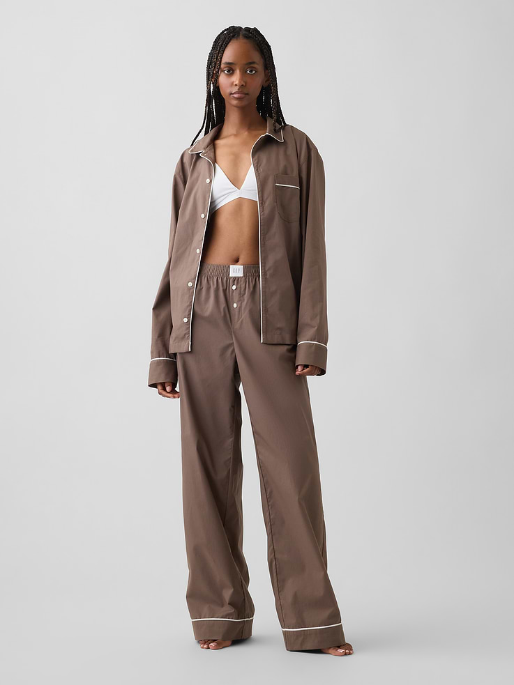 Image number 1 showing, Poplin PJ Pants