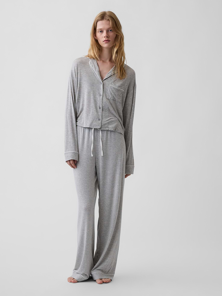 Image number 2 showing, SoftMade Modal Crop PJ Top
