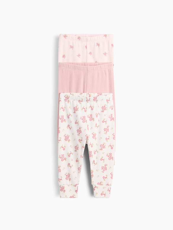 Baby Softspun Pointelle Pull-On Pants (3-Pack)