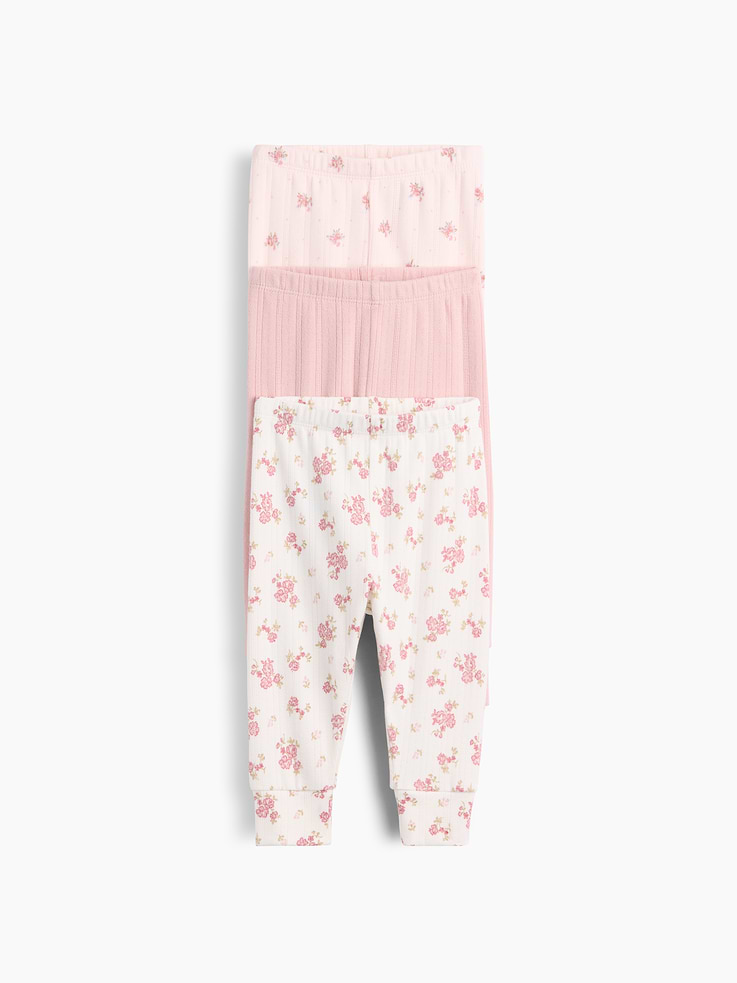Image number 1 showing, Baby Softspun Pointelle Pull-On Pants (3-Pack)