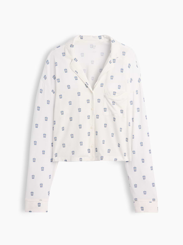 SoftMade Modal Crop PJ Top