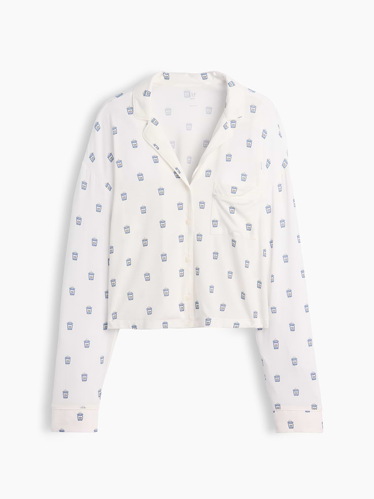 Image number 5 showing, SoftMade Modal Crop PJ Top