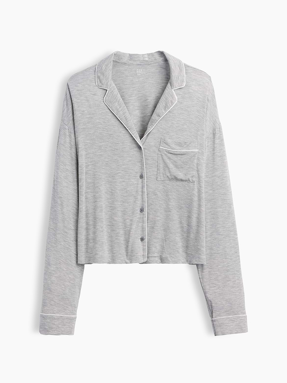 SoftMade Modal Crop PJ Top