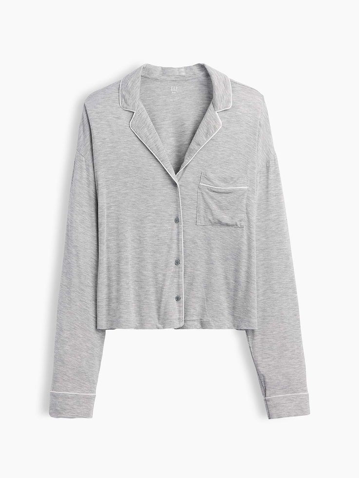 Image number 5 showing, SoftMade Modal Crop PJ Top