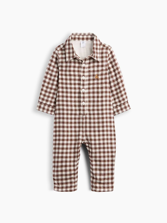 Baby Gingham Flannel One-Piece