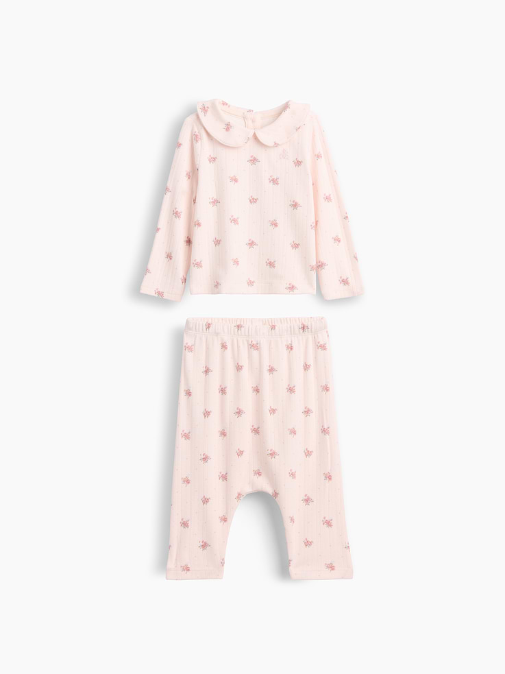 Image number 1 showing, Baby Softspun Pointelle Outfit Set