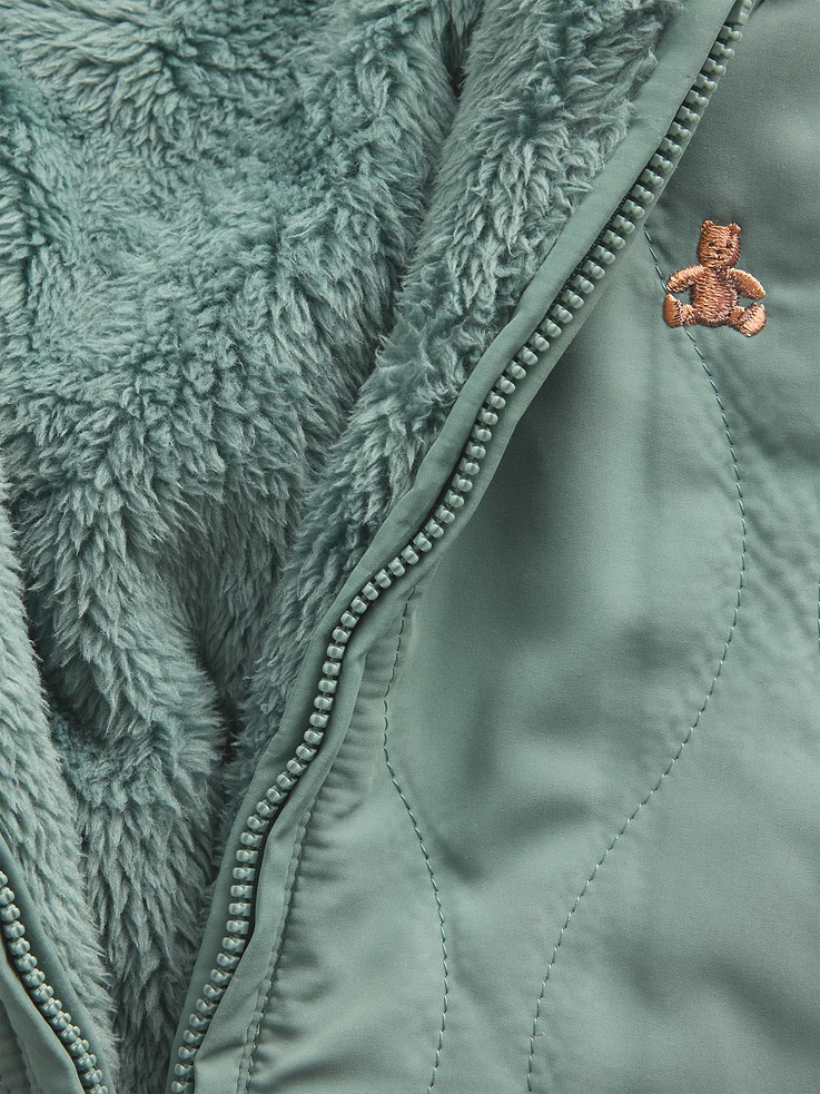 Image number 3 showing, Baby Quilted Sherpa One-Piece