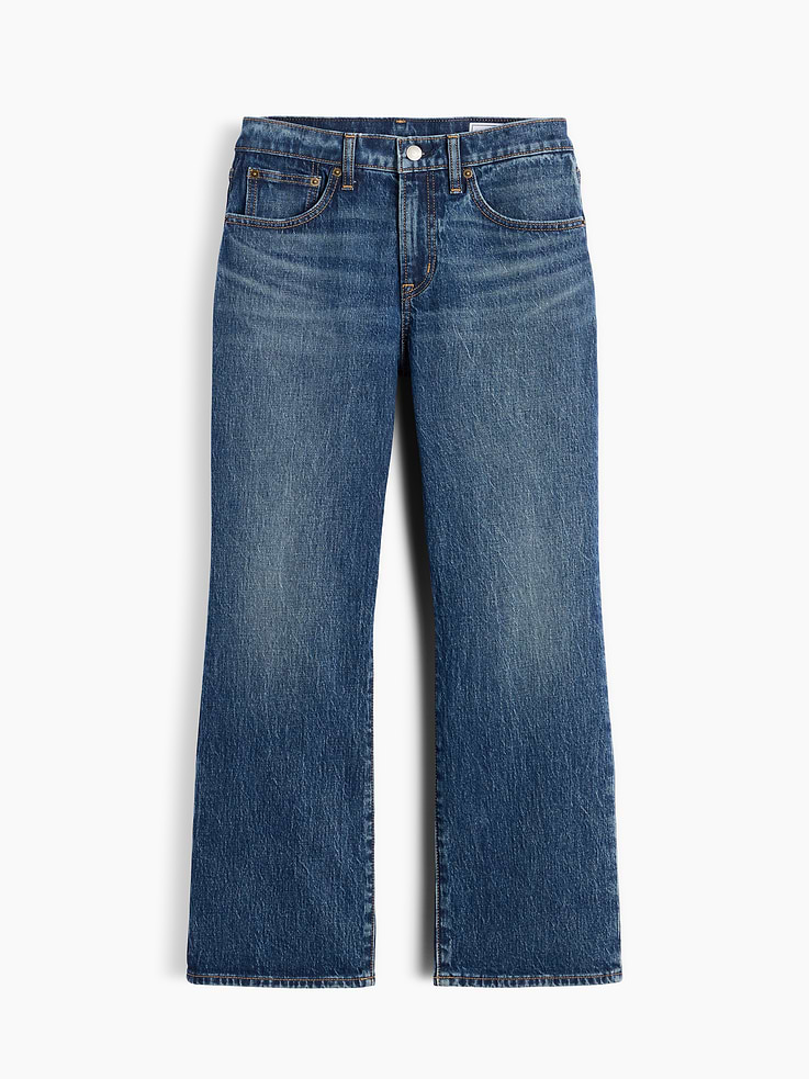 Image number 6 showing, Mid Rise Flare Crop Jeans