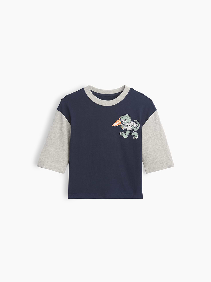 Image number 1 showing, Baby & Toddler Colorblock Graphic T-Shirt
