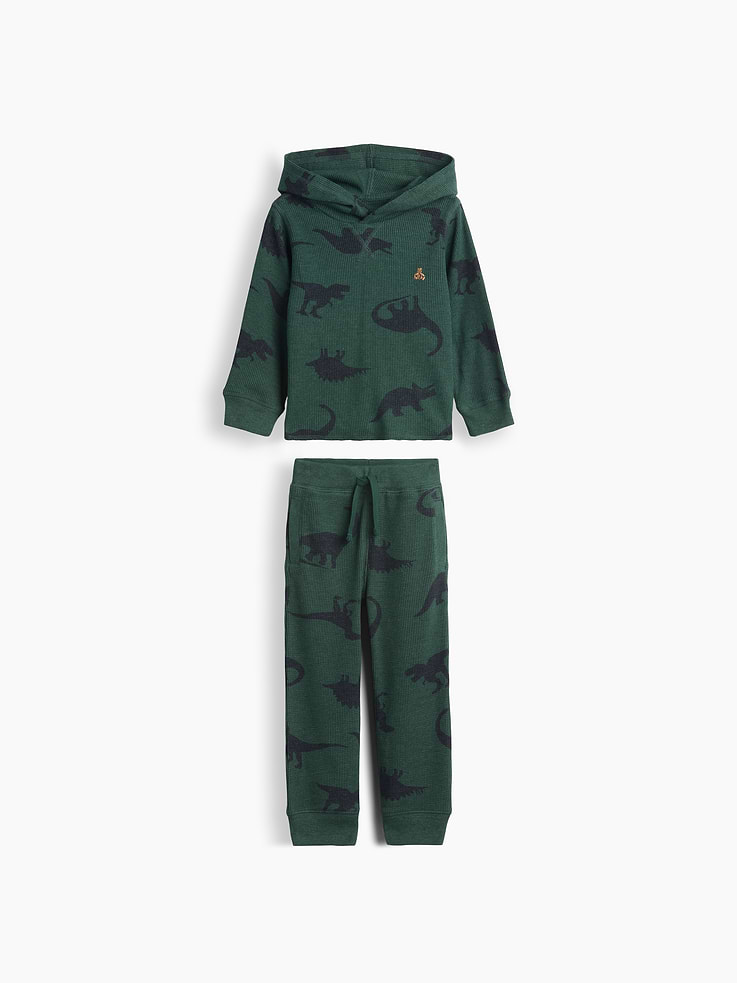 Image number 1 showing, Baby & Toddler Thermal Hoodie Outfit Set