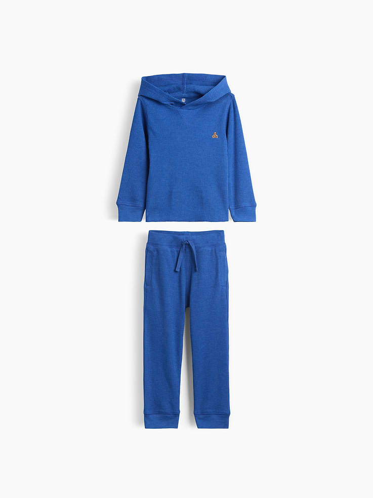 Image number 1 showing, Baby & Toddler Thermal Hoodie Outfit Set