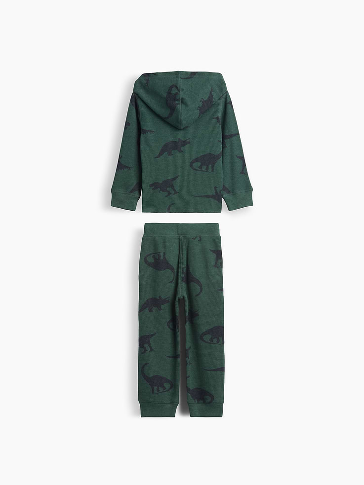Image number 2 showing, Baby & Toddler Thermal Hoodie Outfit Set