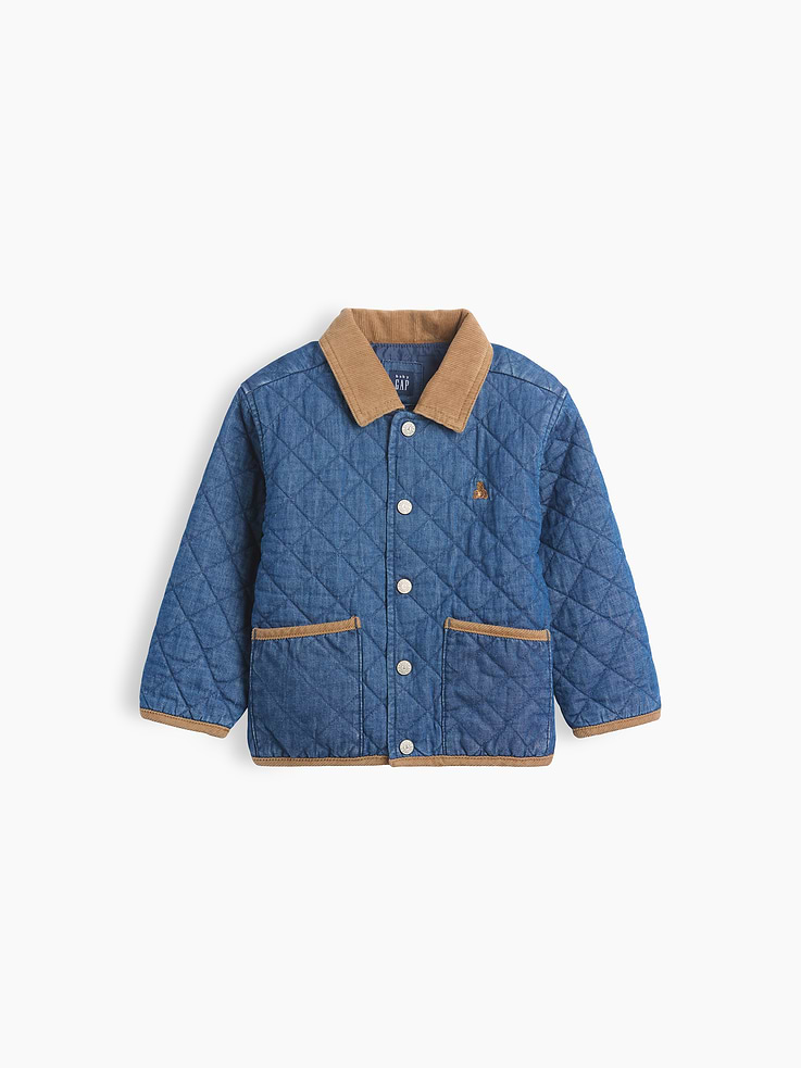 Image number 1 showing, Baby & Toddler Quilted Denim Jacket
