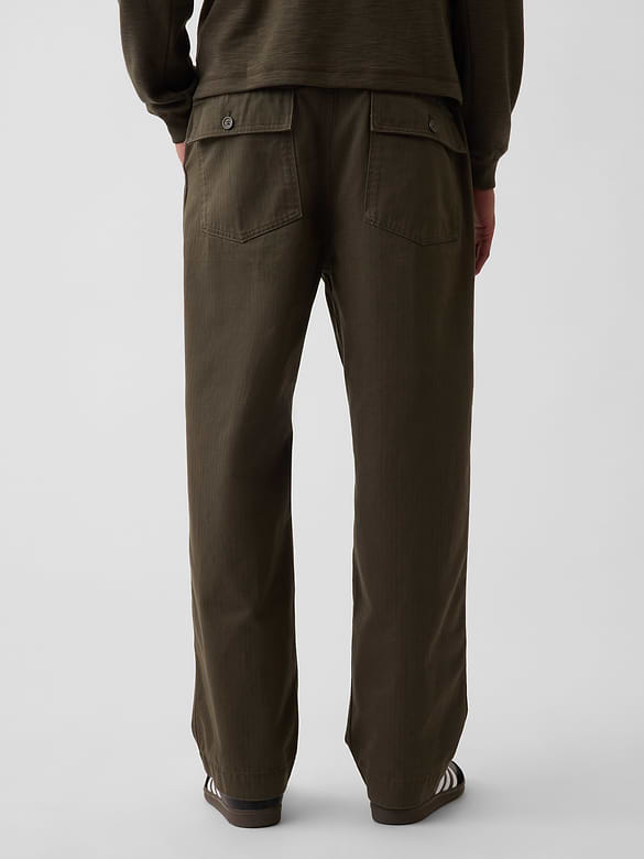 Herringbone '90s Loose Pants