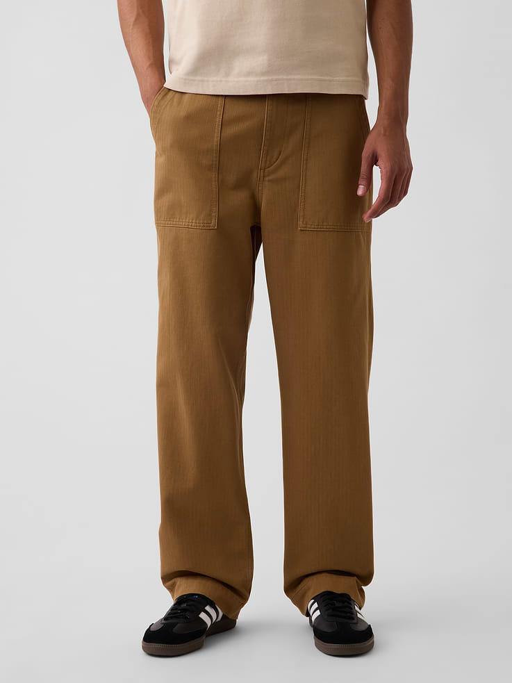 Image number 2 showing, Herringbone '90s Loose Pants