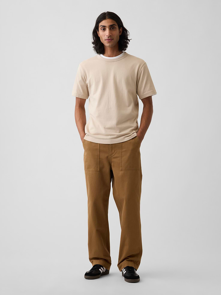 Image number 1 showing, Herringbone '90s Loose Pants