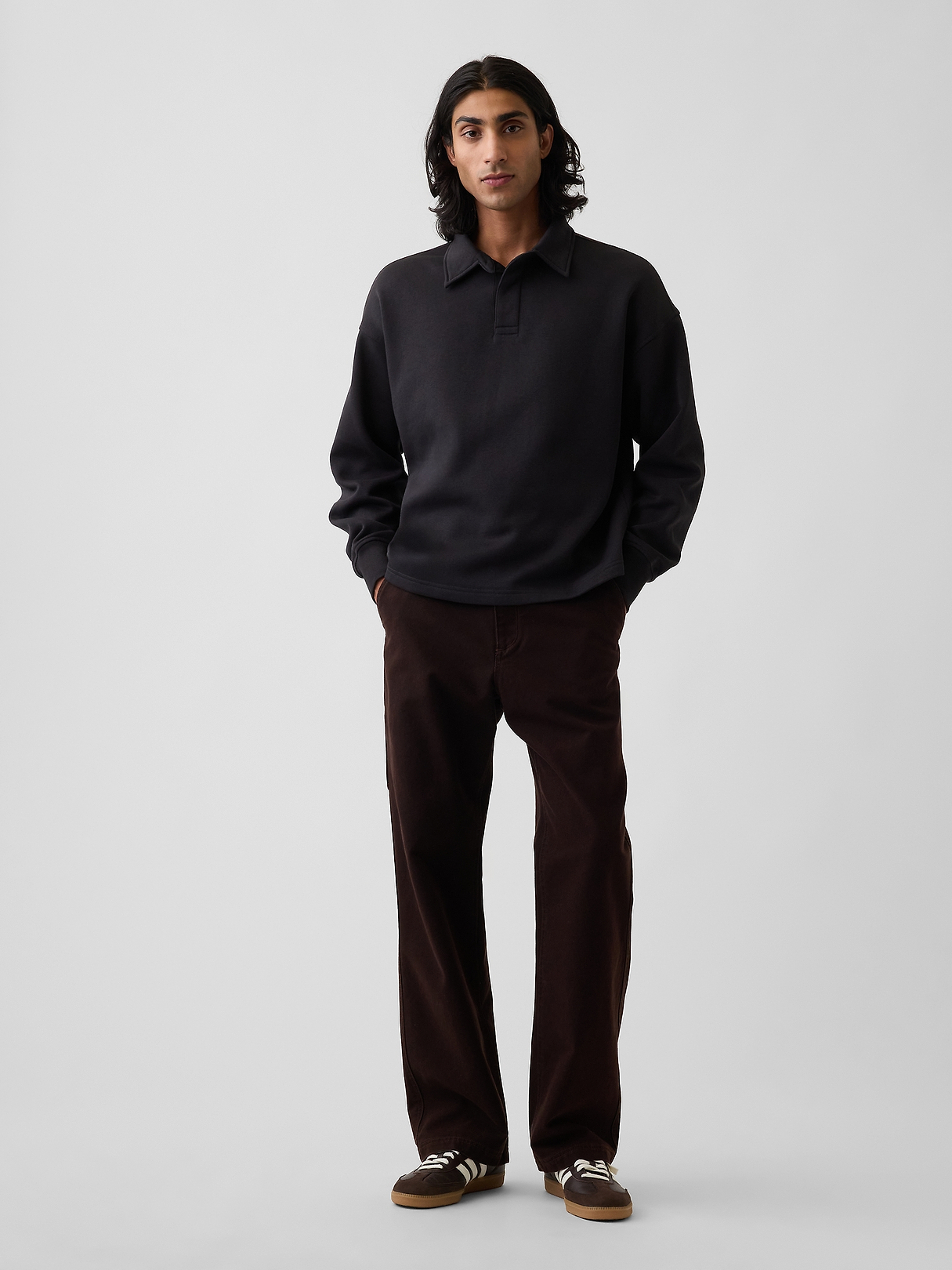 VintageSoft Oversized Polo Sweatshirt | Gap