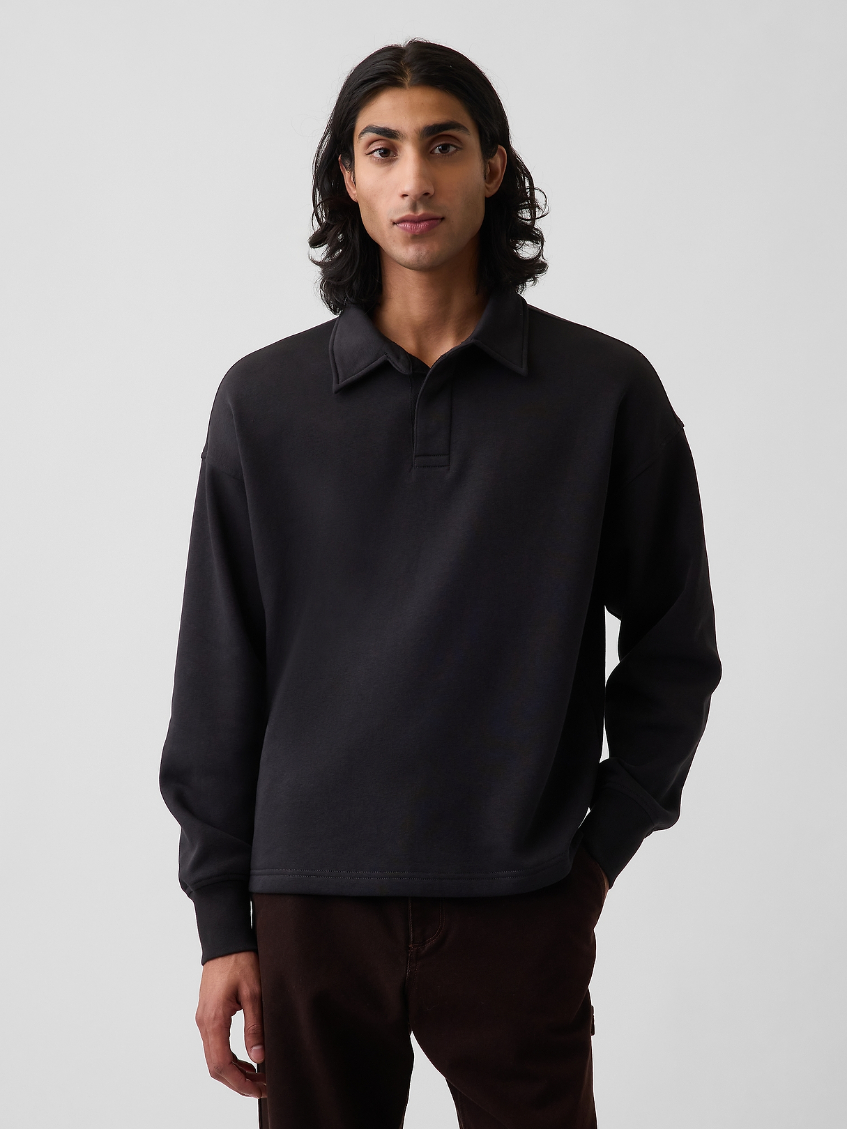 VintageSoft Oversized Polo Sweatshirt | Gap