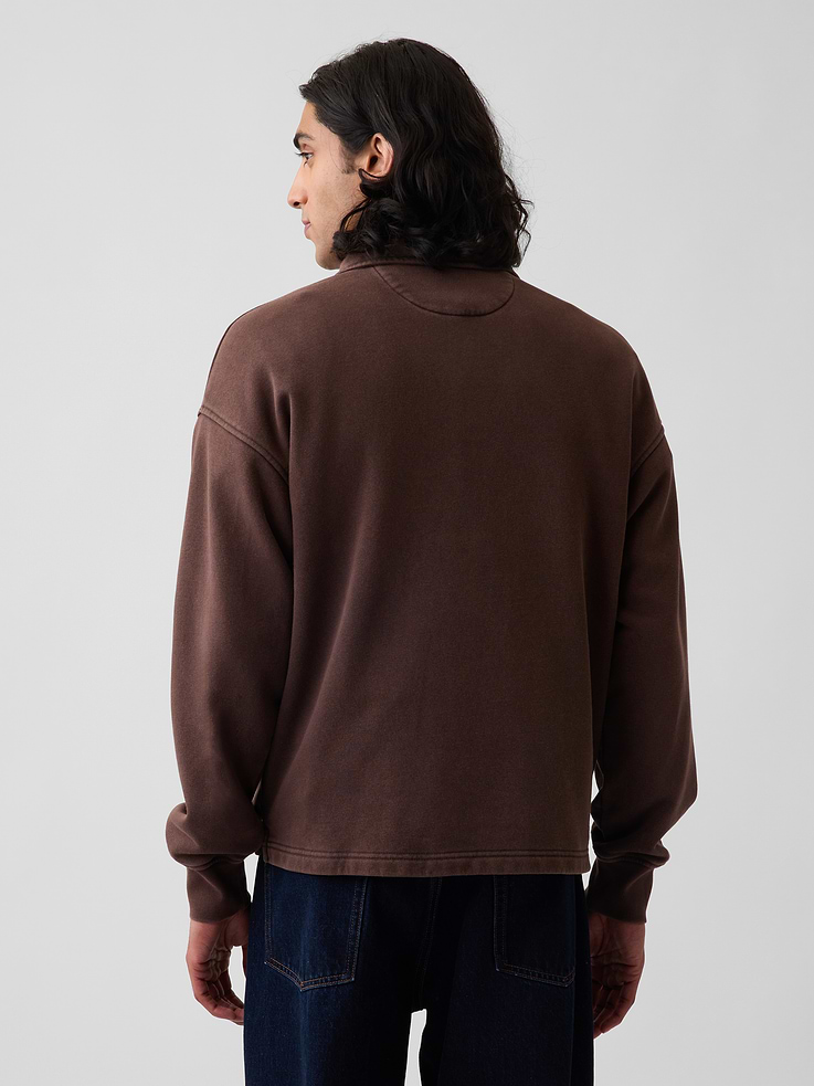 Image number 3 showing, VintageSoft Oversized Polo Sweatshirt