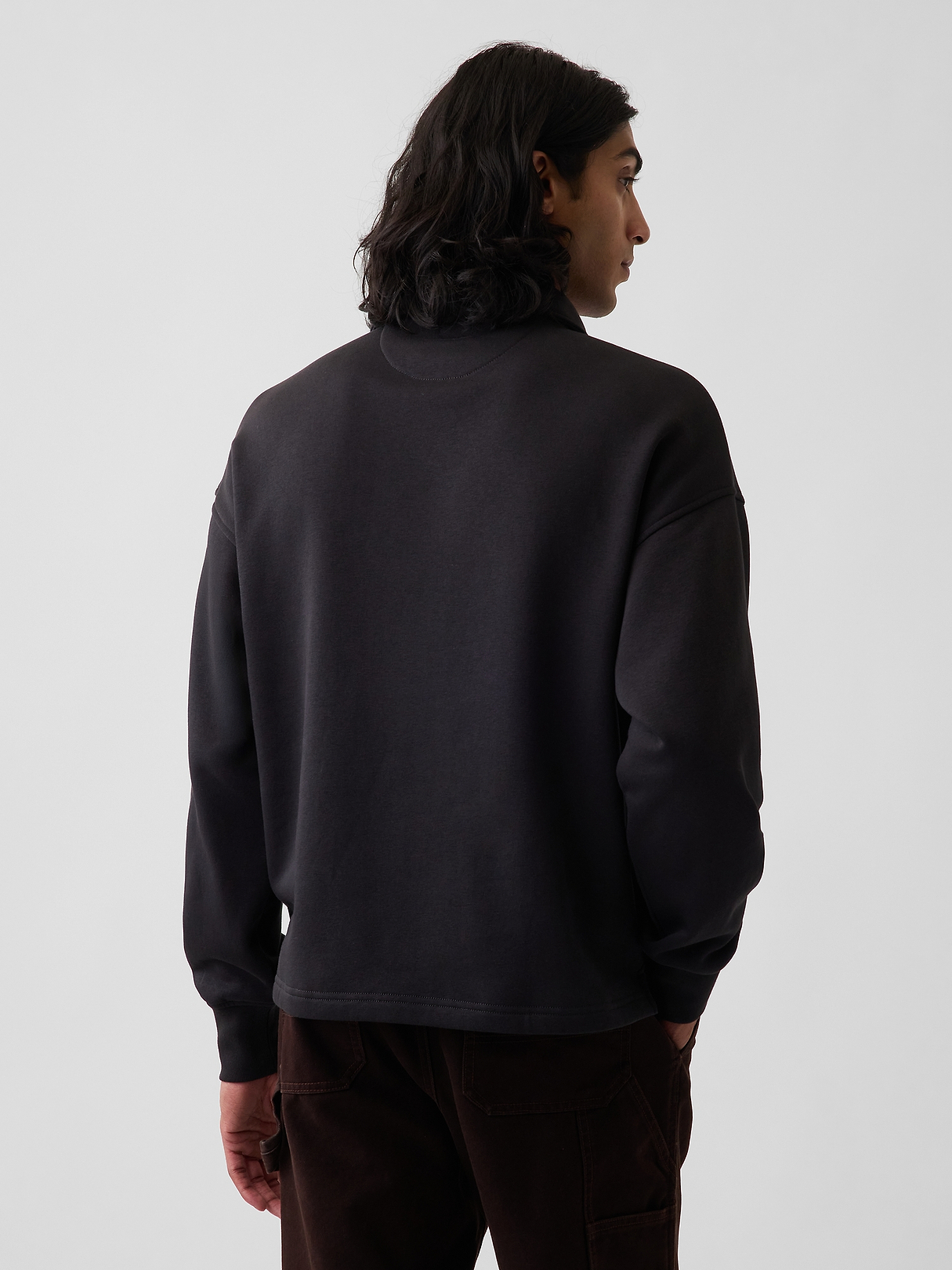 VintageSoft Oversized Polo Sweatshirt | Gap