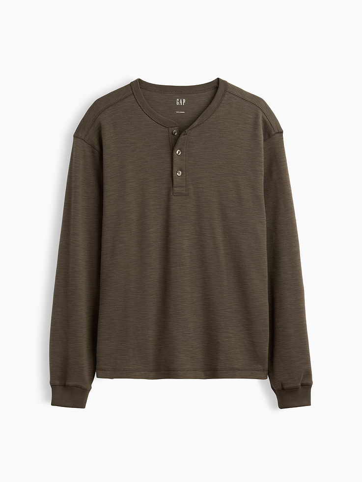 L'image numéro 5 présente T-shirt décontracté henley