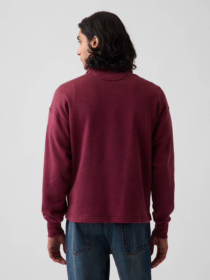Image number 3 showing, VintageSoft Oversized Polo Sweatshirt