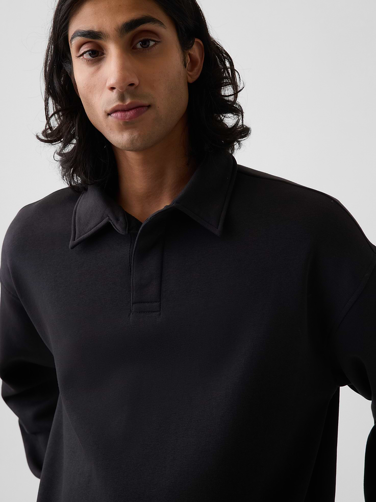 Image number 4 showing, VintageSoft Oversized Polo Sweatshirt