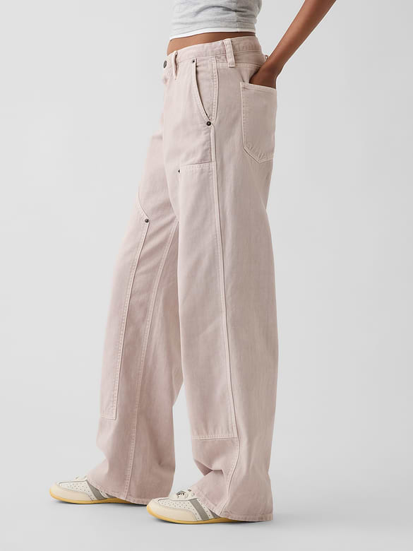 Low Rise '90s Loose Double-Knee Carpenter Pants