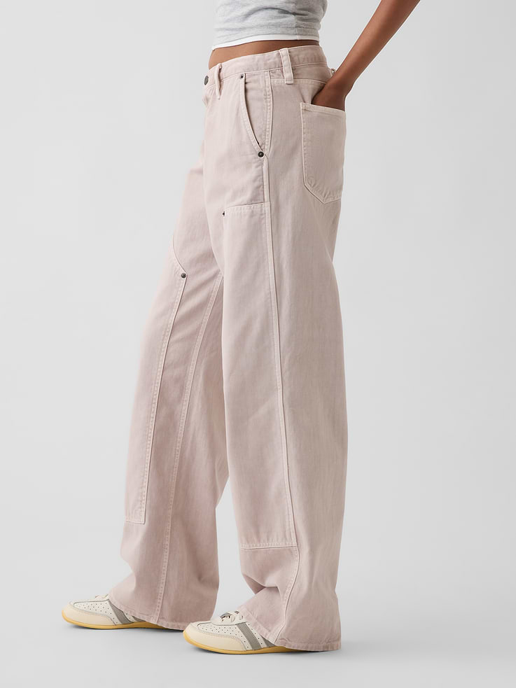 Image number 3 showing, Low Rise '90s Loose Double-Knee Carpenter Pants