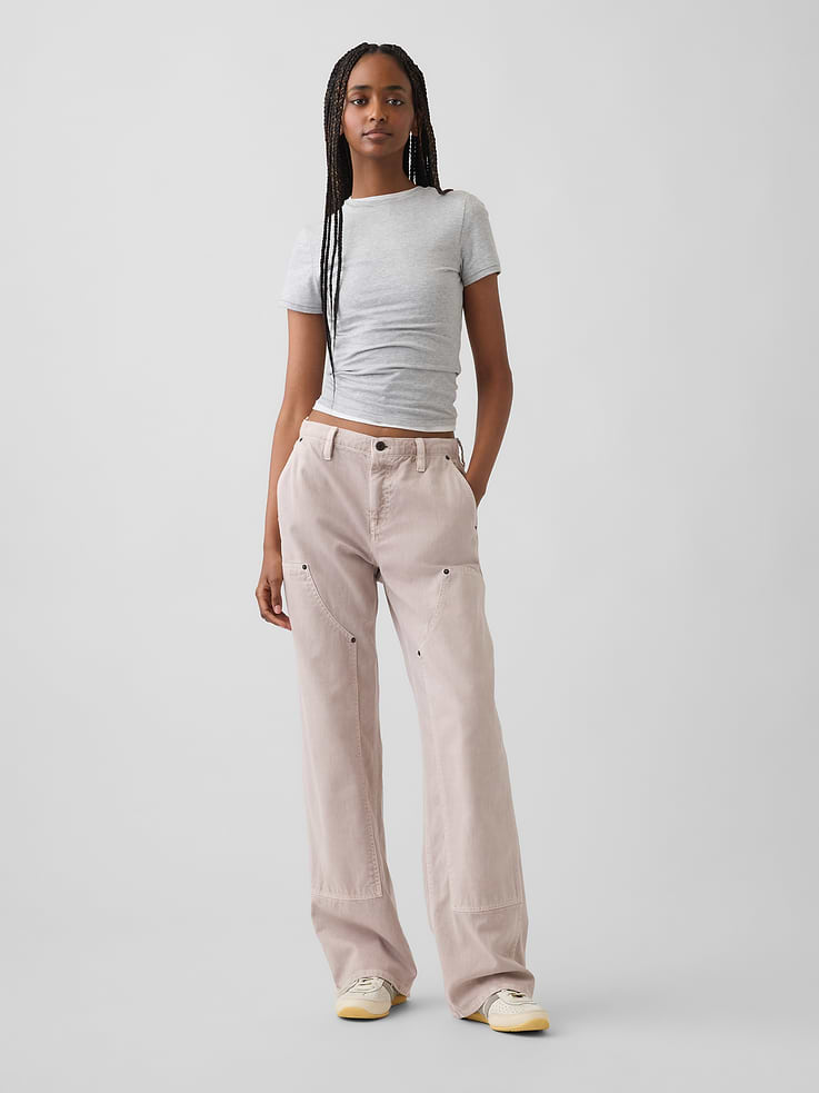 Image number 1 showing, Low Rise '90s Loose Double-Knee Carpenter Pants