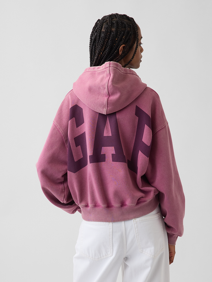 Image number 3 showing, VintageSoft Crop Logo Hoodie
