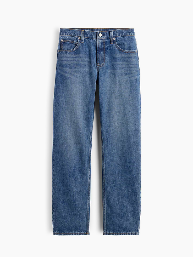 Image number 7 showing, Mid Rise Straight Taper Jeans