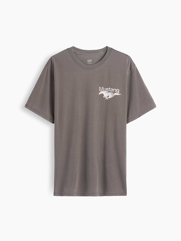 Ford Mustang Heavyweight Crop Graphic T-Shirt