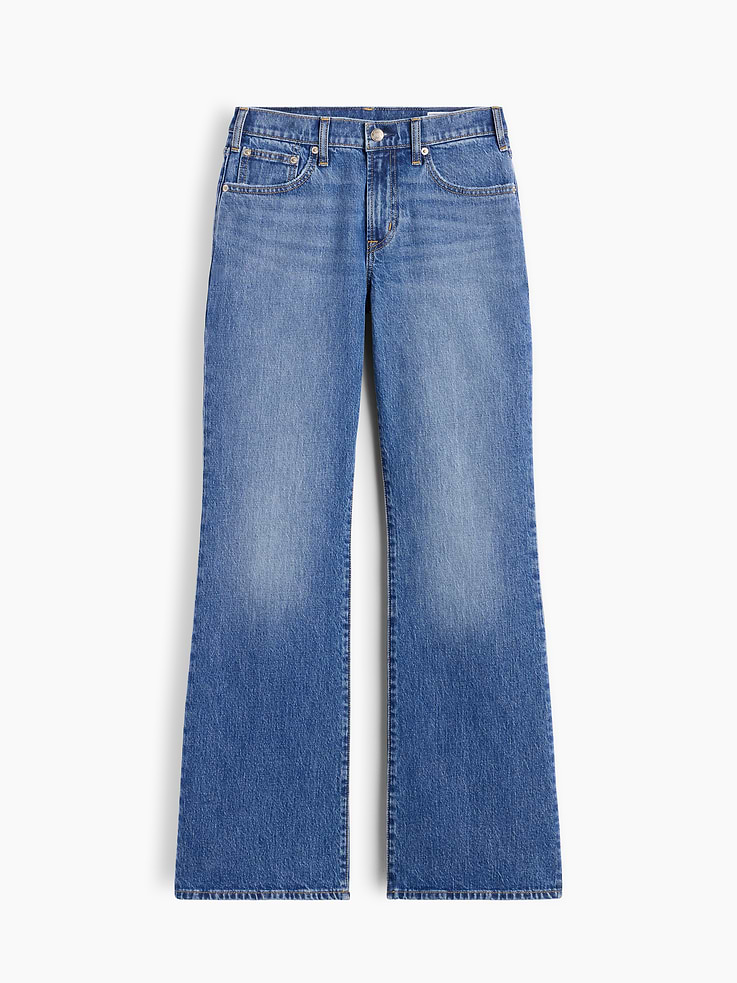 Image number 6 showing, Mid Rise Relaxed Flare Jeans