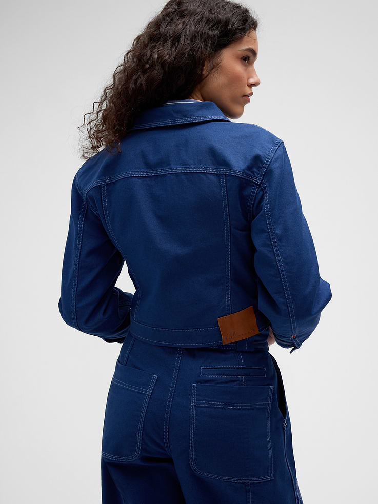 Image number 3 showing, GapStudio Crop Canvas Jacket