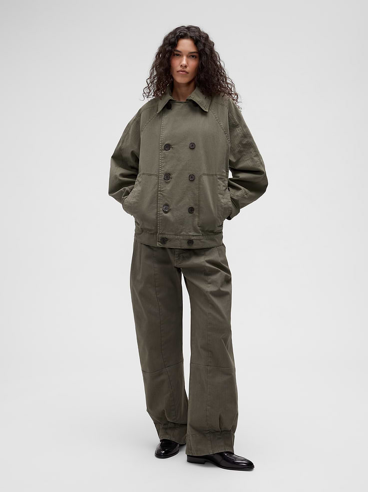Image number 5 showing, GapStudio Herringbone Baggy Pants