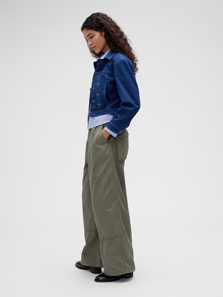 Image number 3 showing, GapStudio Poplin Crop Shirt