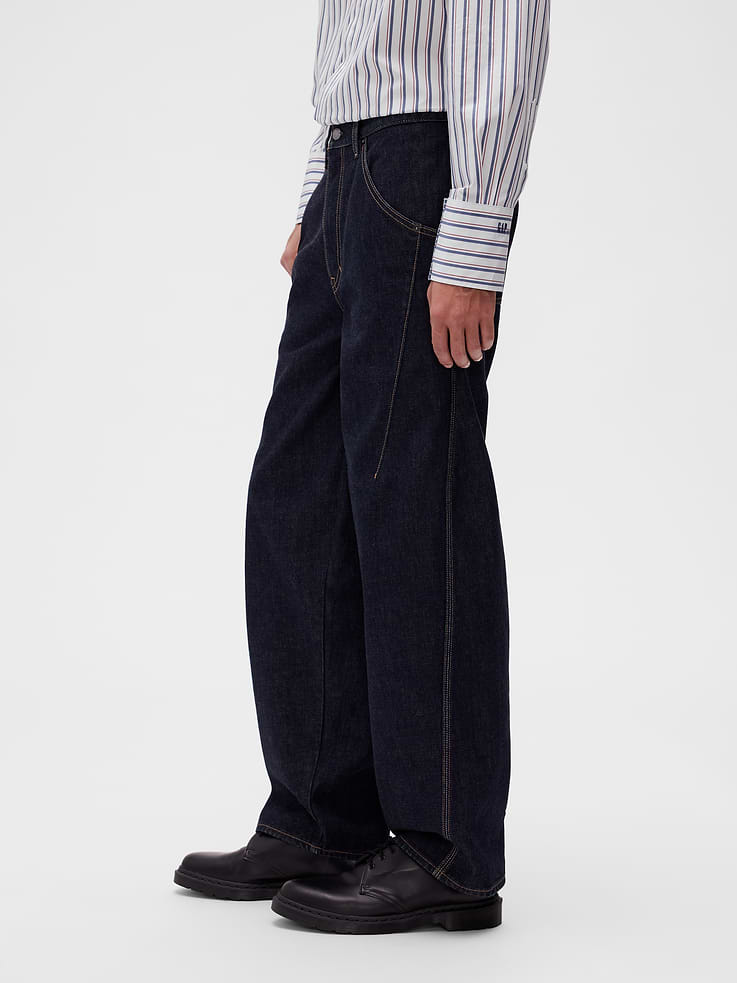 Image number 3 showing, GapStudio Seamed Straight Jeans
