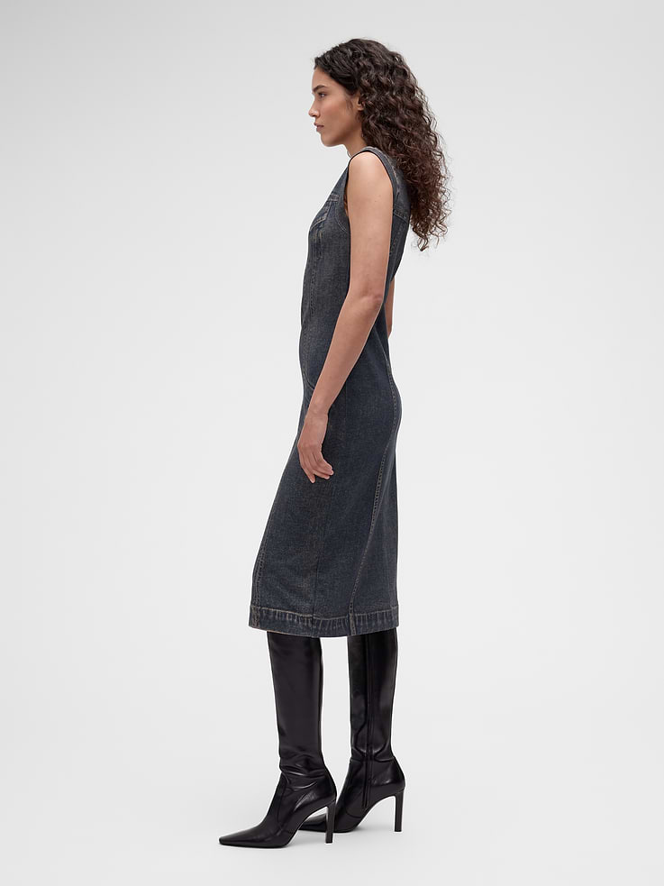 Image number 3 showing, GapStudio Printed Denim Terry Dress