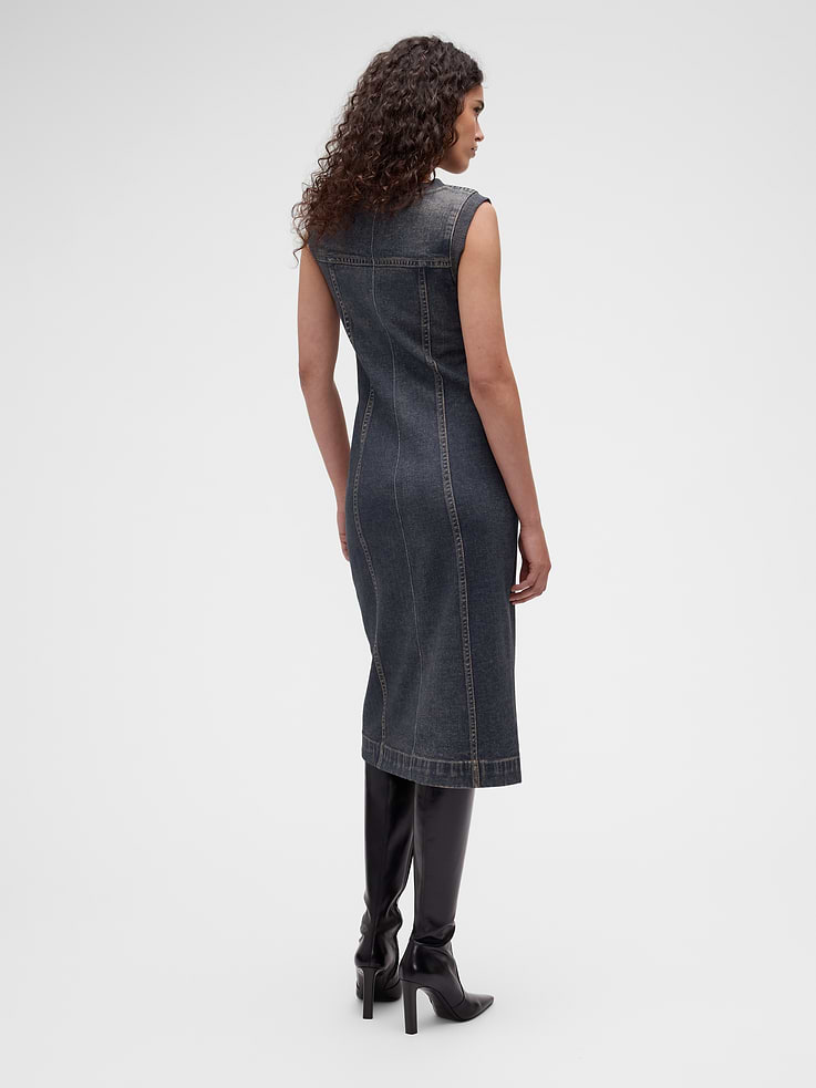 Image number 2 showing, GapStudio Printed Denim Terry Dress