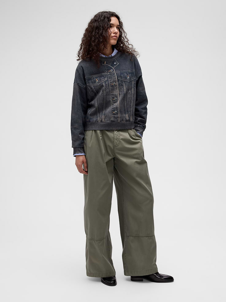 Image number 3 showing, GapStudio Printed Denim Sweatshirt