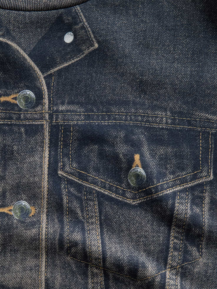 Image number 6 showing, GapStudio Printed Denim Sweatshirt