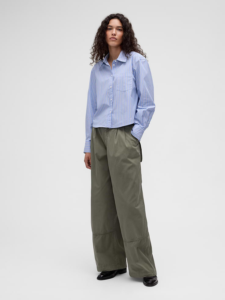 Image number 1 showing, GapStudio Pleated Parachute Pants