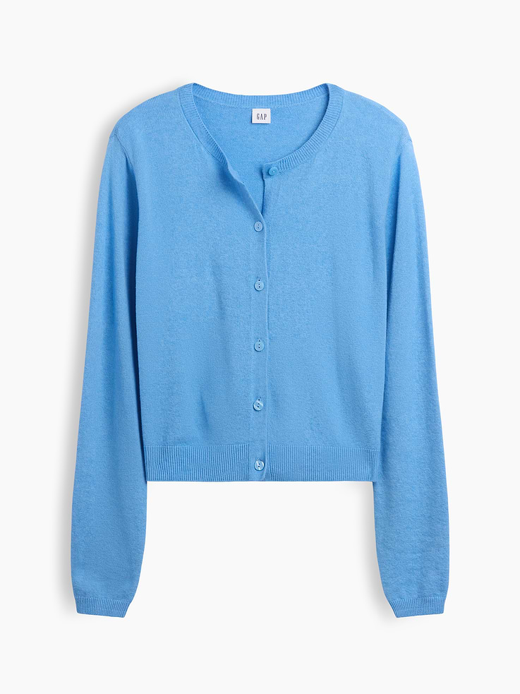 Image number 5 showing, CashSoft Cropped Crewneck Cardigan