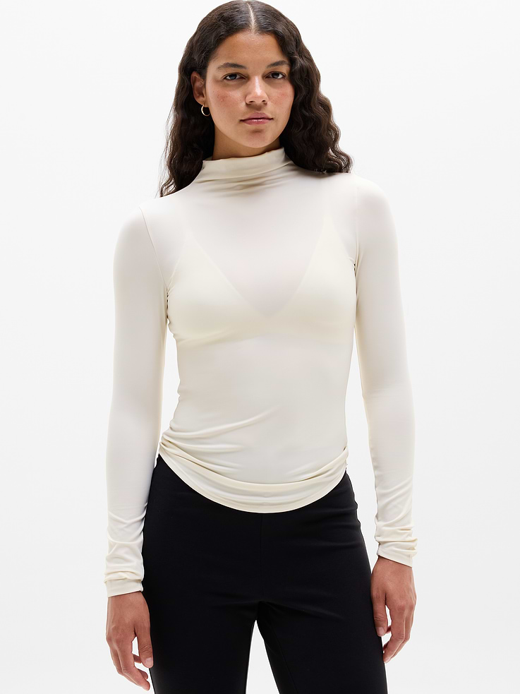 Image number 1 showing, BodyMove Mock Neck Top